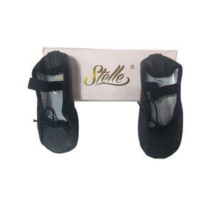 Ballerina Black Leather Slippers By Stelle World 6MT